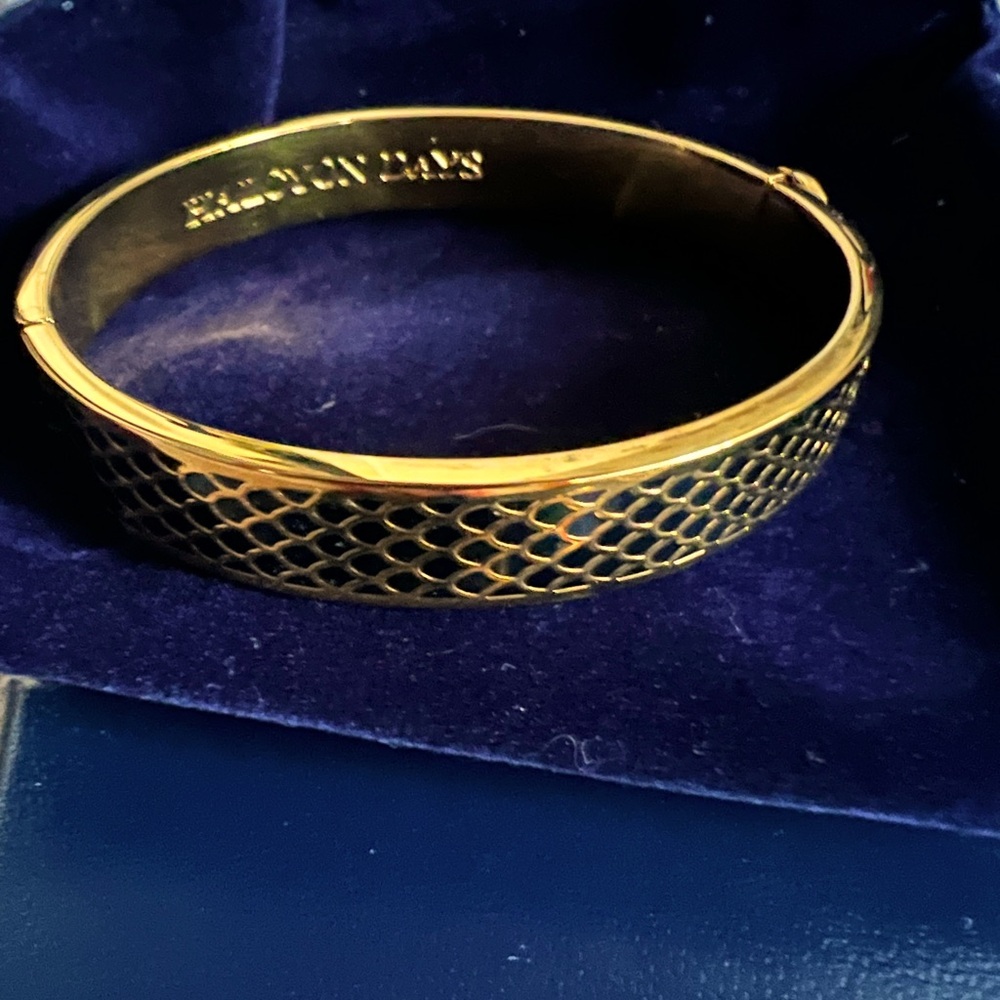 Fortnum & Mason Hinged Salamander Bangle (finished in 18ct gold plate)